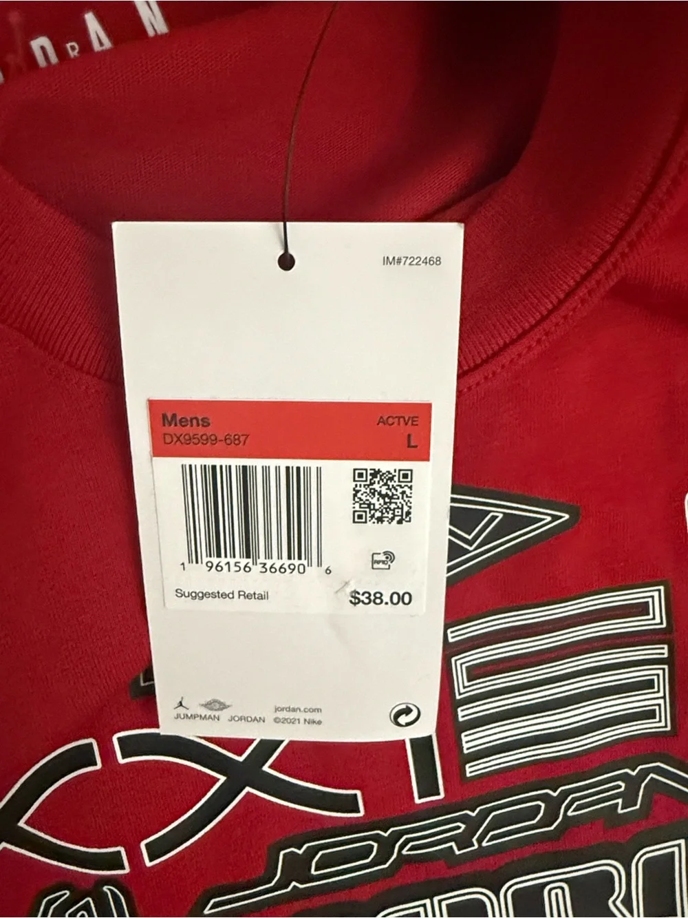 Jordan Men’s Red Graphic Logo Short Sleeve Tee